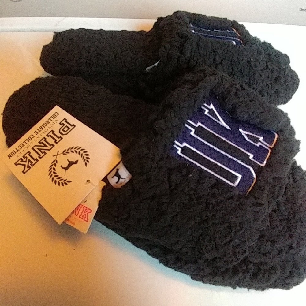 VS VICTORIA'S SECRET PINK UK SHERPA SLIPPERS